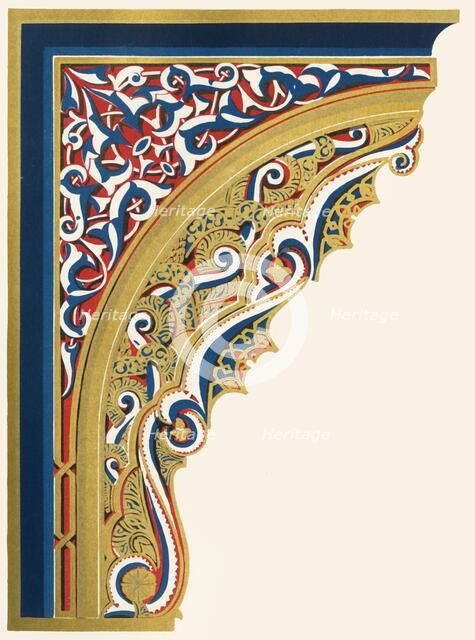 'Brackets supporting ceiling of the portico, Court of the Lions', 1907. Creator: Unknown.