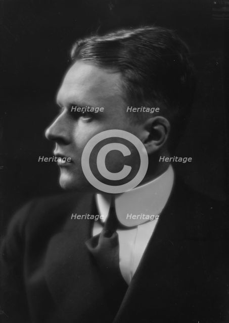 Brackett, Charles W., Mr., portrait photograph, 1915. Creator: Arnold Genthe.