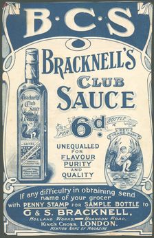 Bracknell's Club Sauce, 1890s
