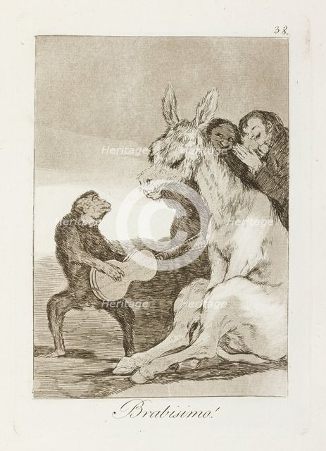 Brabisimo!; Los Caprichos, pl.31, 1799. Creator: Francisco Goya.