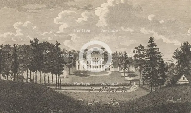 Bradborne, near Sevenoke, in the County of Kent, from Edward Hasted's, The History and ..., 1777-90. Creator: Richard Bernard Godfrey.