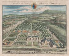 Bradley, The Seat of Thomas Dawes, [1712] reissued 1768. Creator: Johannes Kip