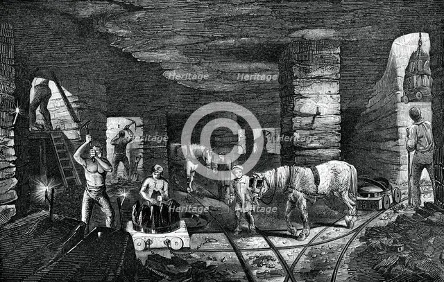 Bradley coal mine, near Bilston, 1886. Artist: Unknown