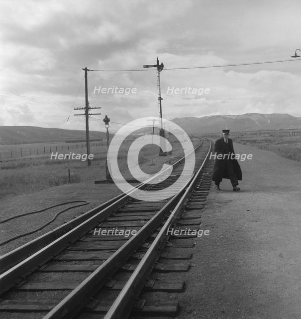 Brakeman on the Challenger, Nevada, 1939. Creator: Dorothea Lange.