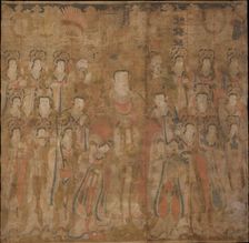 Brahma with Attendants and Musicians, late 16th century. Creator: Unknown