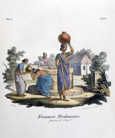 Brahmin Woman Collecting Water 1828. Artist: Marlet et Cie