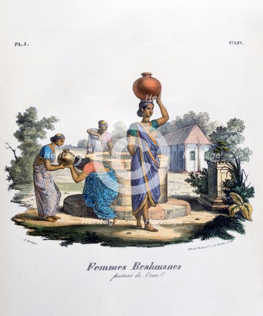 'Brahmin Woman Collecting Water', 1828. Artist: Marlet et Cie