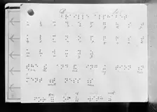Braille Alphabet At Library For The Blind - Institute of The Blind, 1912. Creator: Harris & Ewing