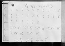 Braille Alphabet At Library For The Blind - Institute of The Blind, 1912. Creator: Harris & Ewing