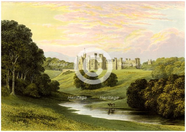 Brancepeth Castle, Lord Boyne, c1880. Artist: Unknown