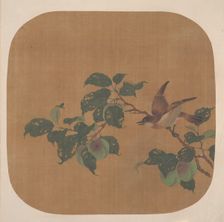 Branch of Flowering Tree with Bird. Creator: Unknown