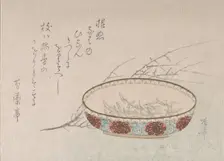 Branch of Plum Blossoms and Bowl, 19th century., 19th century. Creator: Shinsai