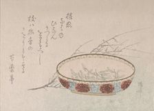 Branch of Plum Blossoms and Bowl, 19th century., 19th century. Creator: Shinsai