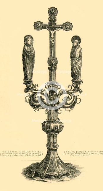Branched altar cross, 14th-15th century, (1881).  Creator: J S Goepel.