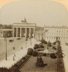 Brandenburg Gate, Unter den Linden, Berlin, Germany 1894. Creator: Underwood & Underwood