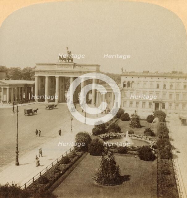'Brandenburg Gate, Unter den Linden, Berlin, Germany', 1894. Creator: Underwood & Underwood.