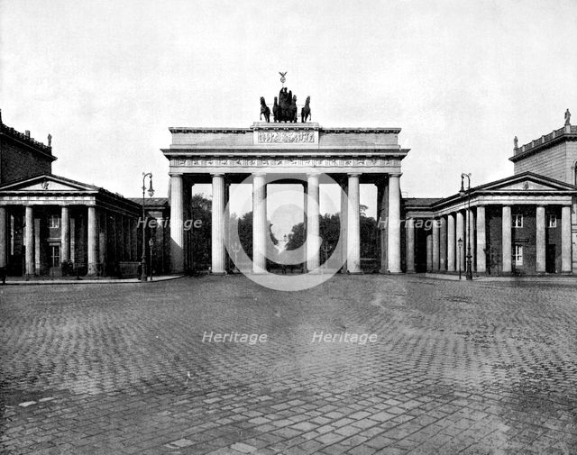 Brandenburg Gate, Berlin, 1893.Artist: John L Stoddard