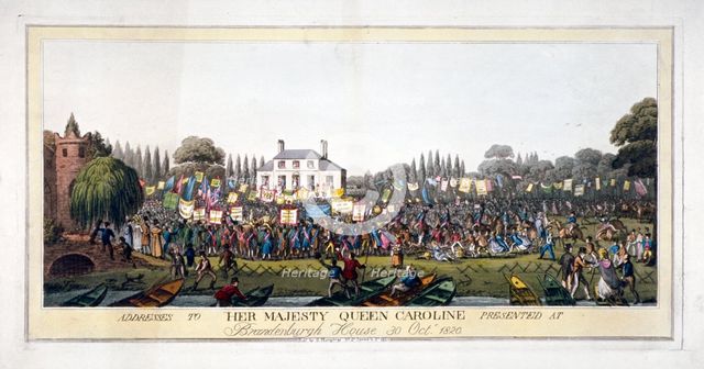 Brandenburgh House, Hammersmith, London, 1820 (1821). Artist: Anon