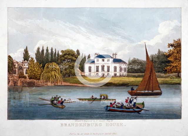 Brandenburgh House, Hammersmith, London, 1820.          Artist: F Vincent