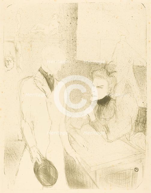 Brandes and Le Bargy in "Cabotins" (Brandès et Les Bargy dans "Cabotins"), 1894. Creator: Henri de Toulouse-Lautrec.