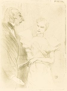 Brandes and Leloir in "Cabotins" (Brandès et Leloir dans "Cabotins"), 1894. Creator: Henri de Toulouse-Lautrec