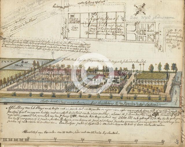 Brandes' house and estate outside Batavia, 1785.  Creator: Jan Brandes.