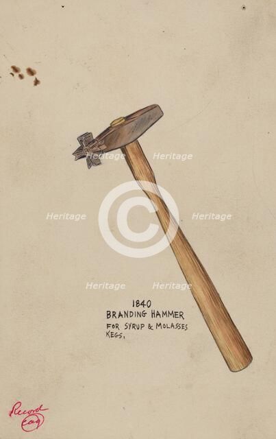 Branding Hammer, 1935/1942. Creator: Unknown.