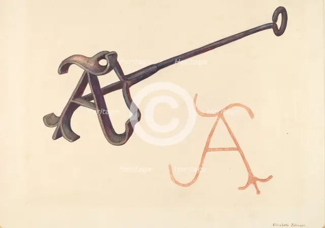 Branding Iron, 1935/1942. Creator: Elizabeth Johnson.