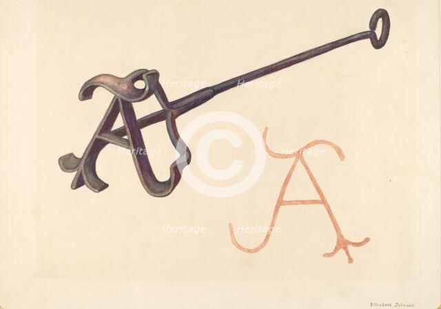 Branding Iron, 1935/1942. Creator: Elizabeth Johnson.