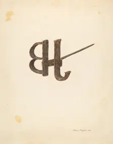Branding Iron, 1938. Creator: Alfonso Moreno