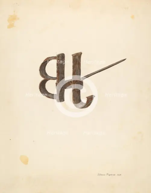 Branding Iron, 1938. Creator: Alfonso Moreno.