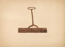 Branding Iron Used for Boxes and Bags, c. 1941. Creator: Ralph Russell