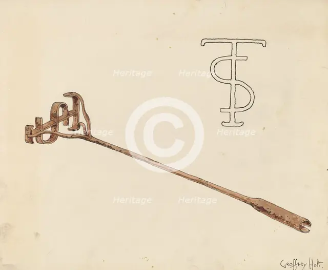Branding Iron, c. 1936. Creator: Geoffrey Holt.