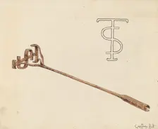 Branding Iron, c. 1936. Creator: Geoffrey Holt