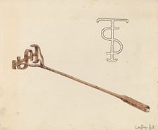 Branding Iron, c. 1936. Creator: Geoffrey Holt