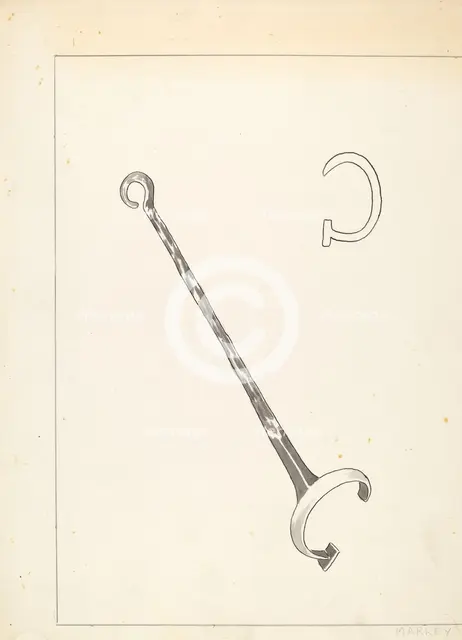 Branding Iron, c. 1936. Creator: J.Henry Marley.