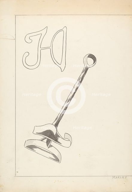 Branding Iron, c. 1936. Creator: J.Henry Marley.
