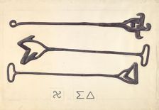 Branding Iron, c. 1937. Creator: Henry Rasmusen