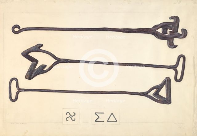Branding Iron, c. 1937. Creator: Henry Rasmusen.