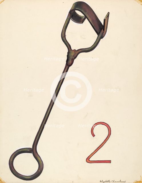 Branding Iron, c. 1942. Creator: Elizabeth Chambers.