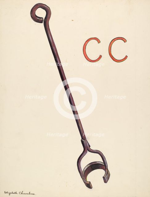 Branding Iron, c. 1942. Creator: Elizabeth Chambers.