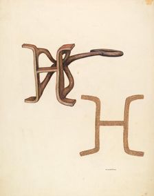 Branding Iron, c. 1942. Creator: Elizabeth Johnson