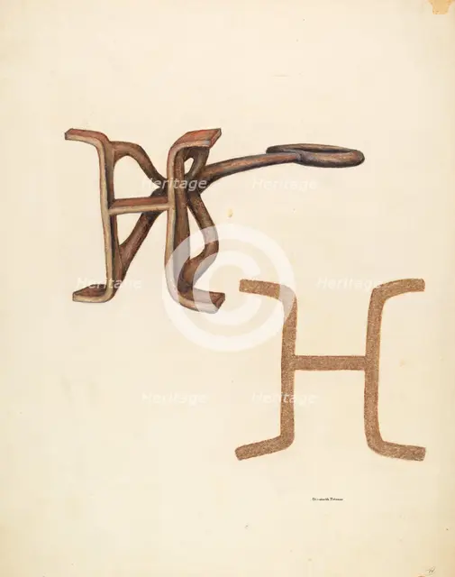 Branding Iron, c. 1942. Creator: Elizabeth Johnson.