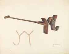 Branding Iron, c. 1942. Creator: Elizabeth Johnson