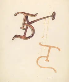 Branding Iron, c. 1942. Creator: Elizabeth Johnson