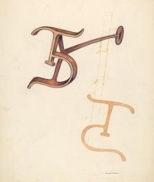Branding Iron, c. 1942. Creator: Elizabeth Johnson
