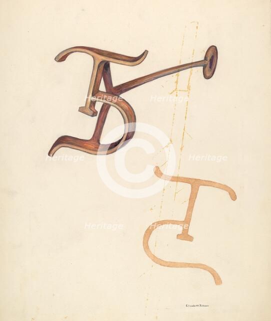 Branding Iron, c. 1942. Creator: Elizabeth Johnson.