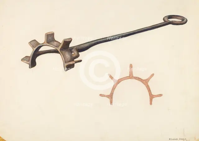 Branding Iron, c. 1942. Creator: Elizabeth Johnson.