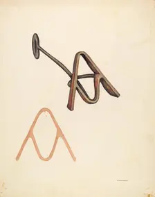 Branding Iron, c. 1942. Creator: Elizabeth Johnson