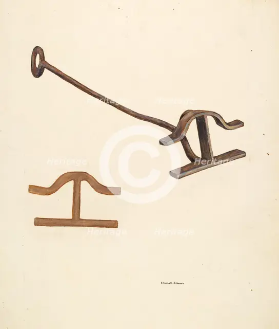 Branding Iron, c. 1942. Creator: Elizabeth Johnson.